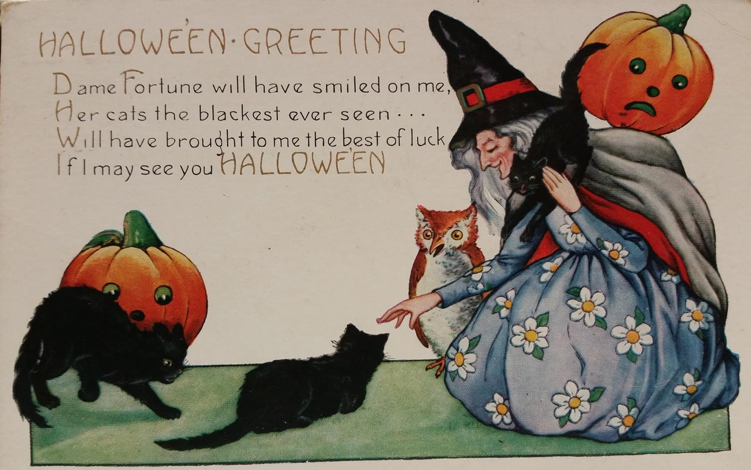 Halloween Postcard - Lyon County History Center and Museum