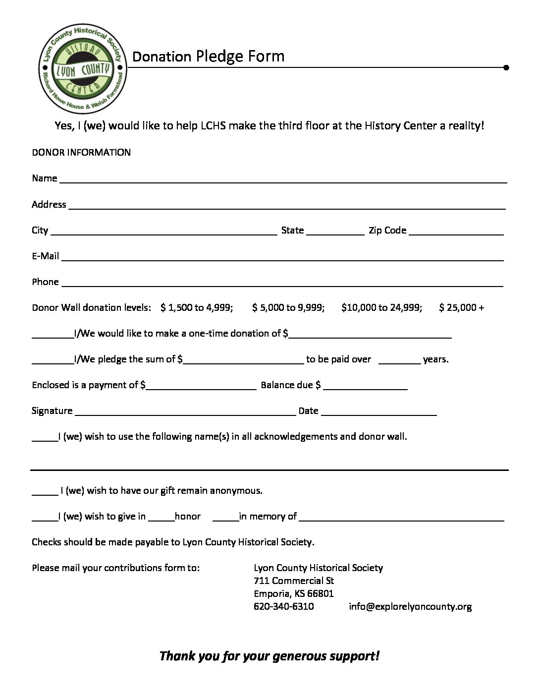 Pledge Form